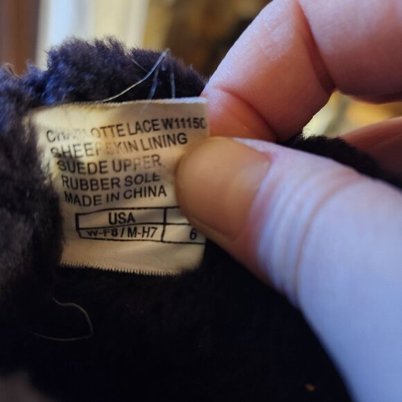 EMU Australia Womens 8 Charlotte Boots Chocolate Brown Sheepskin Lace Back Boots - Picture 6 of 12